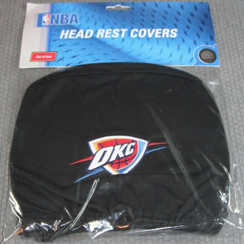 NBA Oklahoma City Thunder Head Rest Cover Set of 2